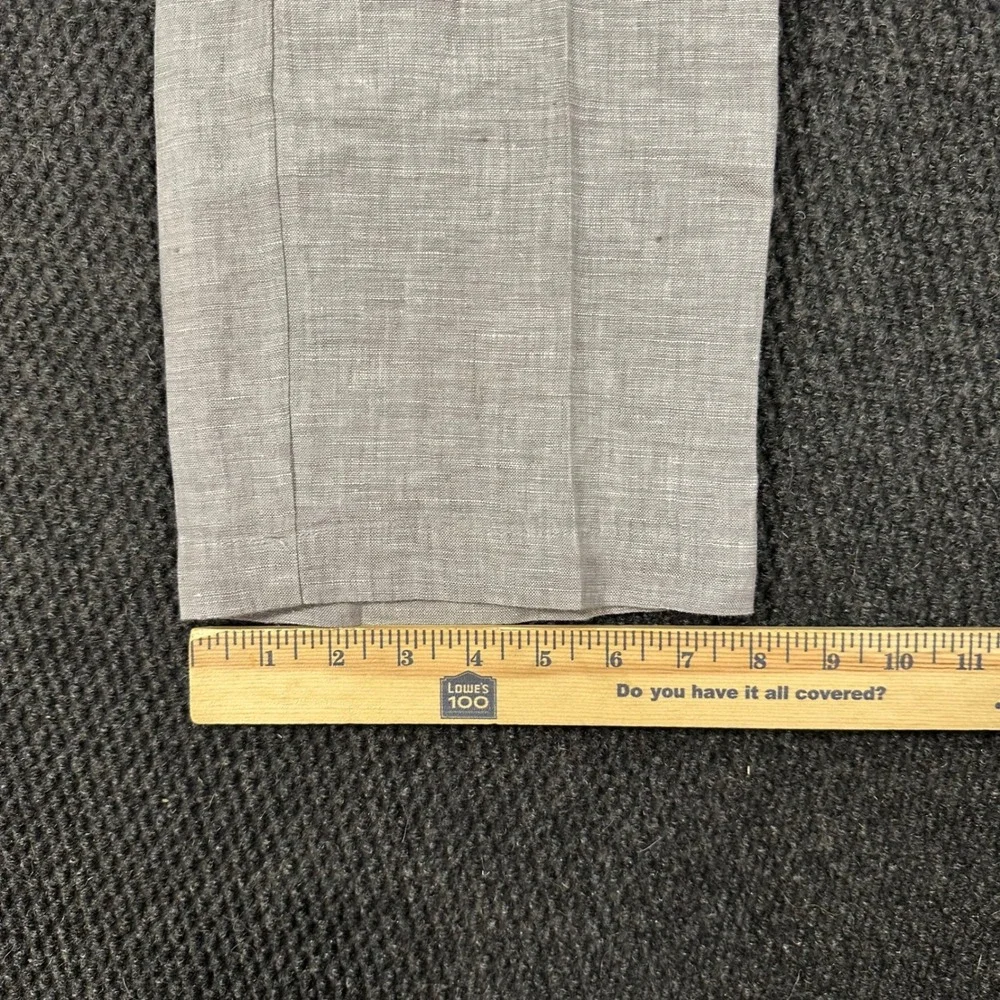 Club Room Luxury Linen Pants NWT Men 36x32 Light Grey Flat Front Resort Vacation